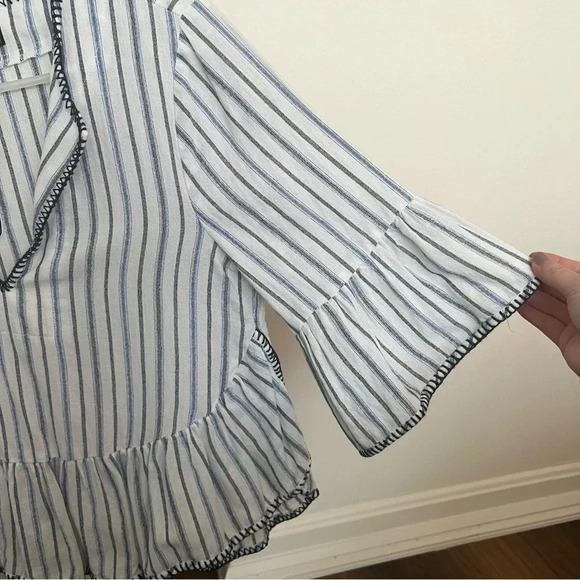 BCBGMAXAZRIA Immane Embroidered Ruffle Crop Top- Size XS; Excellent Condition - Picture 7 of 11